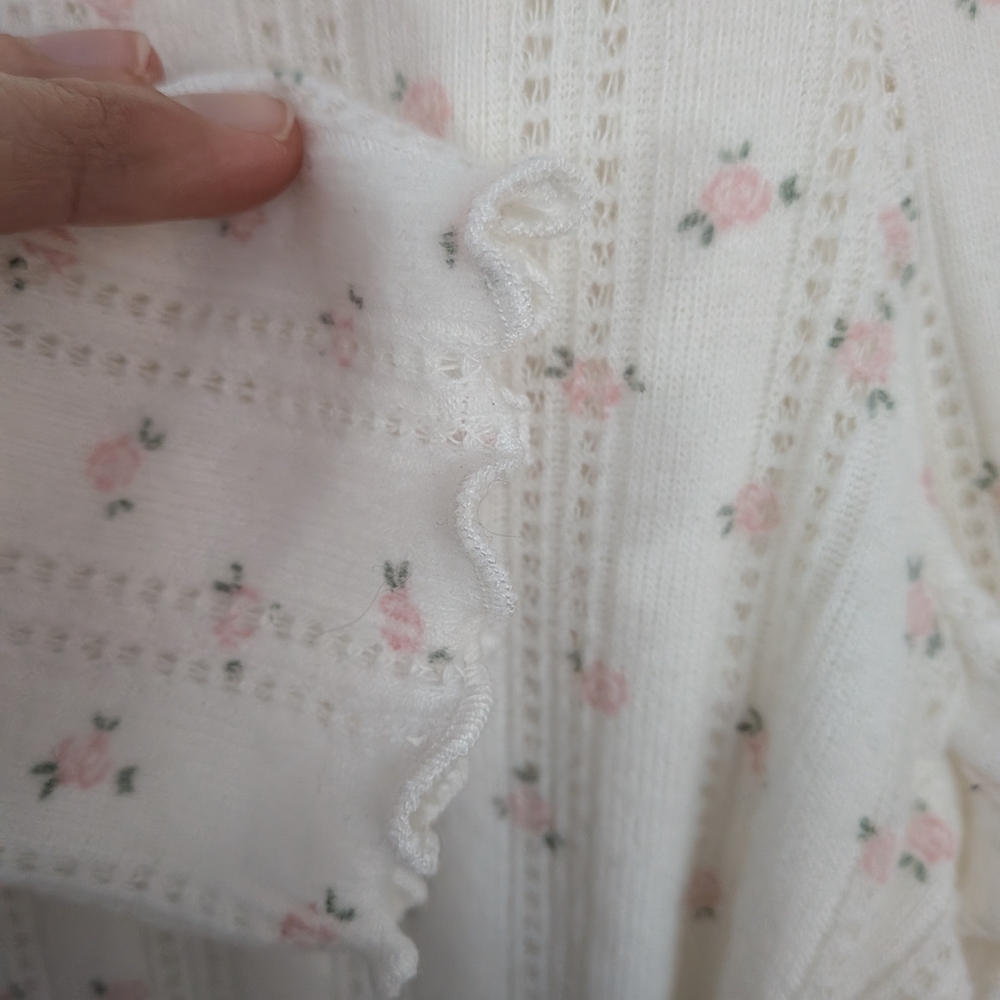 Pink Rose Floral Two-Piece Set with Scrunchie NWT - Picture 9 of 11